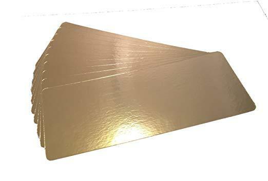 7 x 19 inch, 1.4mm thick Smoked Salmon Fish Charcuterie Deli Boards - Gold one Side, Silver one Side - 50 boards per bundle